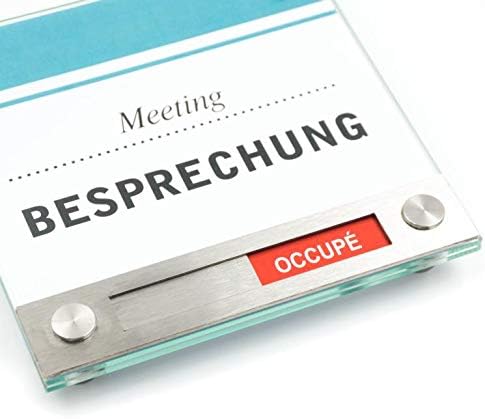 Türschild VITRUM 150/150 mit Rot/Grün-Anzeige (Libre/Occupé) Libre/ Occupé, Libre/ Occupé