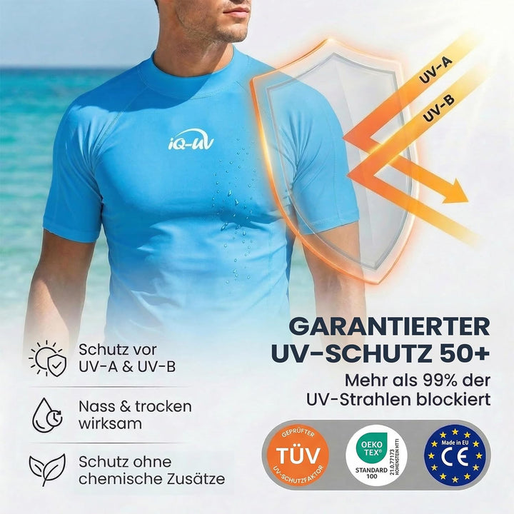 iQ-UV Shirt Herren Slim Fit Türkis (Hawaii) L, Türkis (Hawaii) L