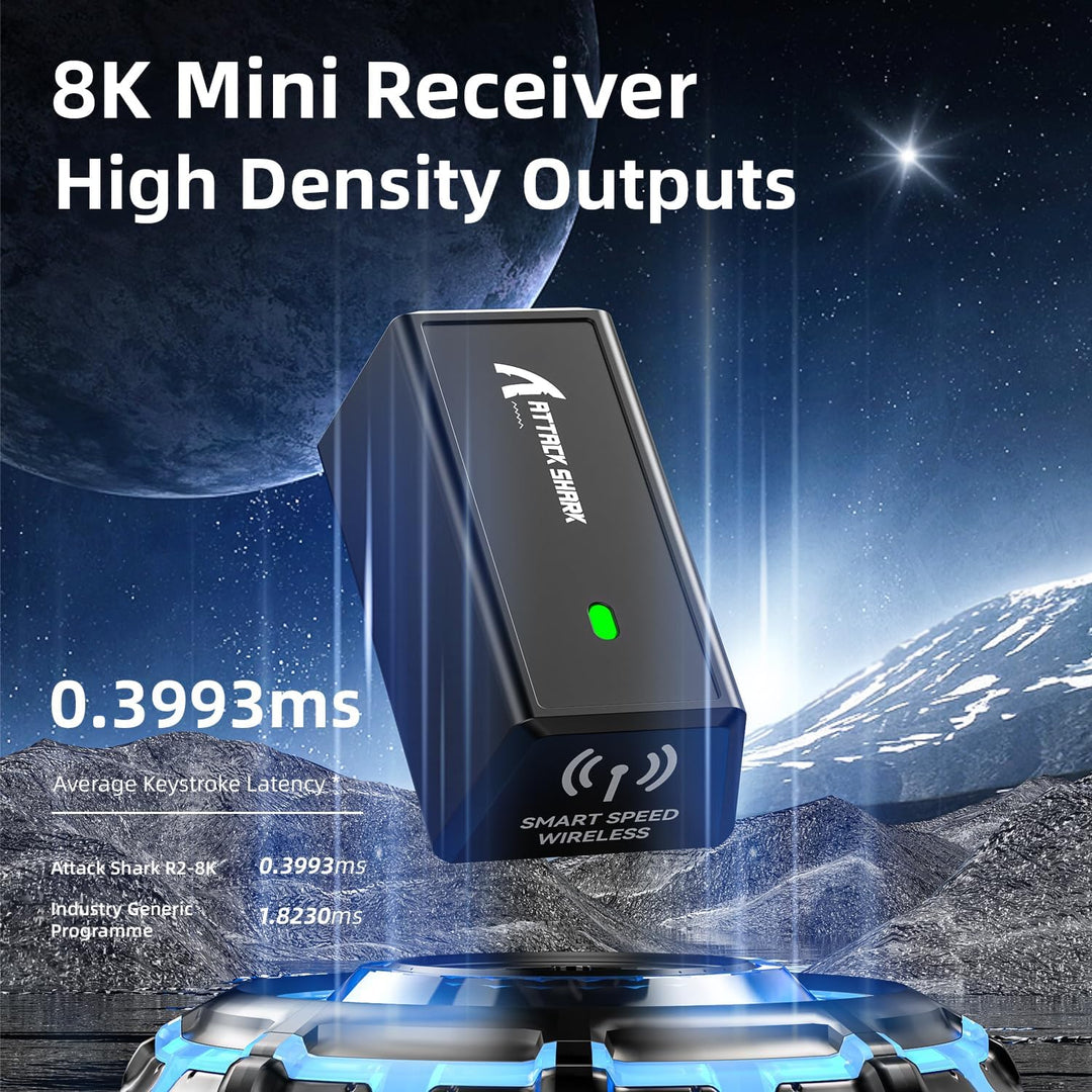 MAMBASNAKE x ATTACK SHARK R6 39g SUPERLIGHT Mouse with Grip Tape, PixArt PAW3950MAX Gaming Sensor, W