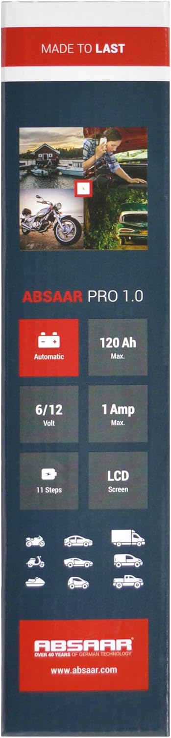 Absaar AB-PRO1 Batterieladegerät PRO1.0 1A 6/12V, 1A