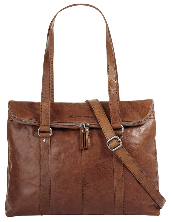 Spikes &amp; Sparrow Shopper Echt Leder Damen - 021284 Brandy, Brandy