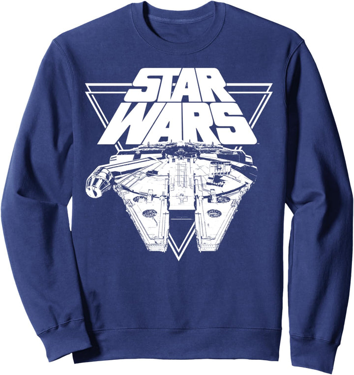 Star Wars Last Jedi Millennium Falcon Geometric Logo Sweatshirt