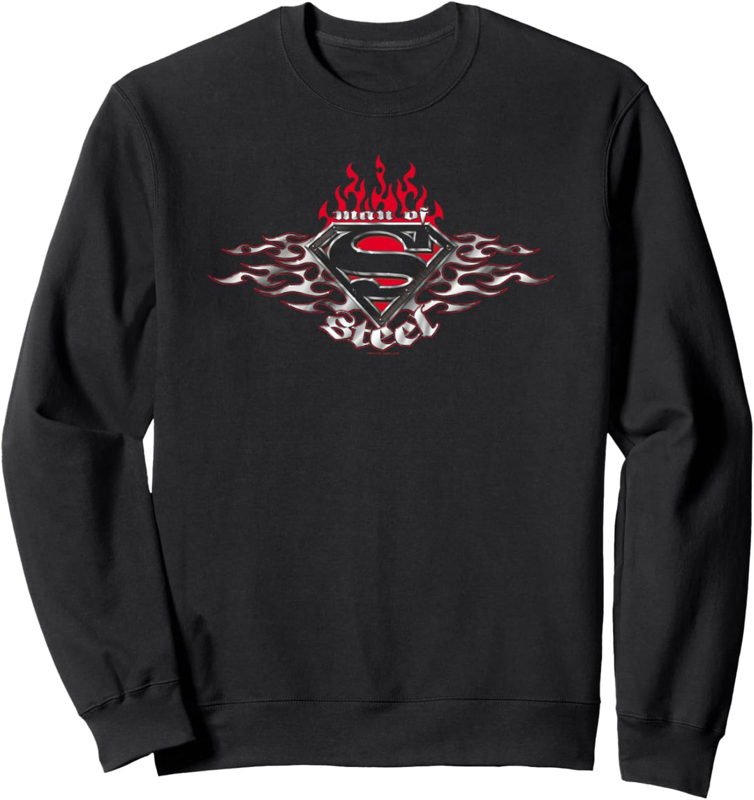 Superman Steel Flames Shield Sweatshirt