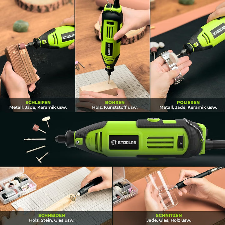Multifunktionswerkzeug 200W, ETOOLAB [Professional] Rotationswerkzeug, Echte 10000-35000 U/min, Dreh