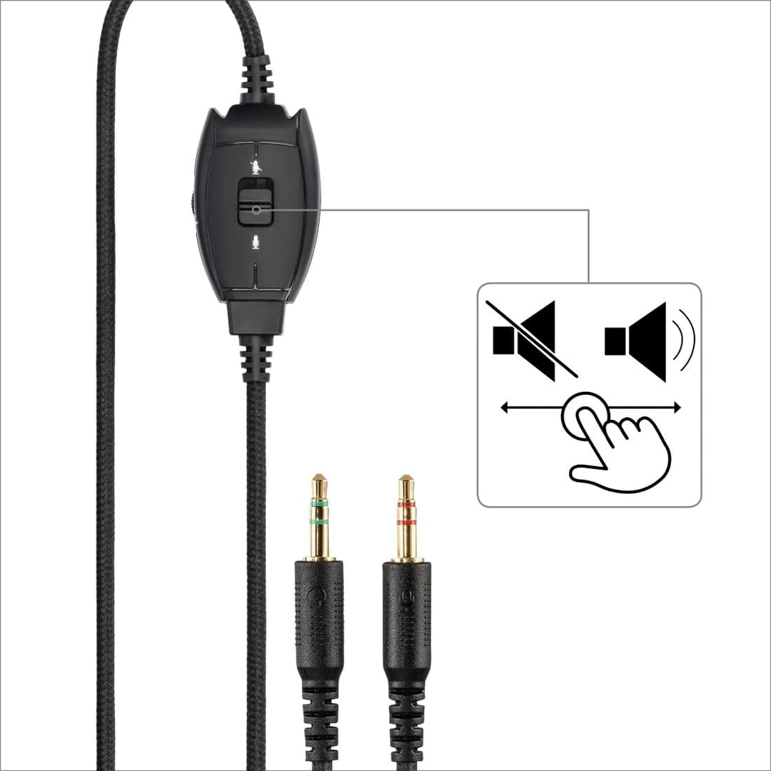 Hama PC Headset, Over Ear Kopfhörer mit Mikrofon (Headset mit Lautstärkenregler und verstellbarem Mi