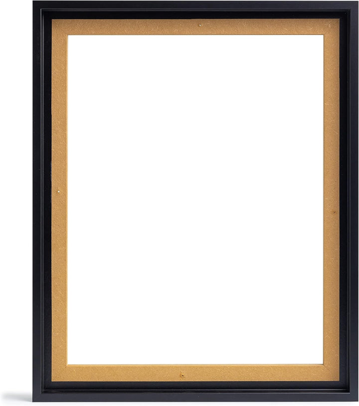 Stallmann Design Schattenfugenrahmen 33x95 cm schwarz, Bilderrahmen für Leinwandbilder auf Keilrahme