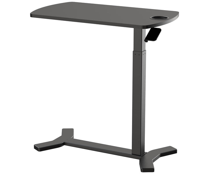 ESMART EACM-121BB 70 x 40 cm Schwarz mit Cupholder - Mobiler stufenlos pneumatisch höhenverstellbare