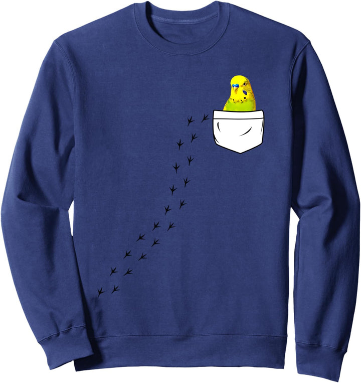 Wellensittich Figur Brusttasche Welli Wellensittiche Sweatshirt