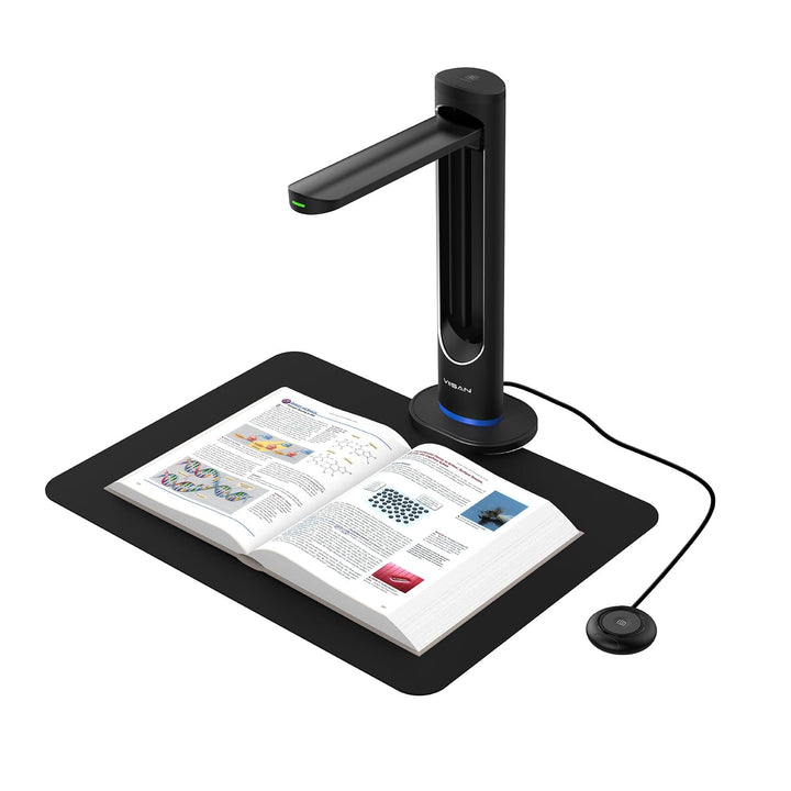 VIISAN K48 A3 Overhead Buchscanner – 48MP Sensor, 600 DPI, Automatische Seitenkrümmung-Glättung, Las