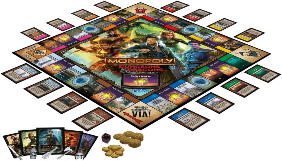 Monopoly, Dungeons &amp; Dragons: The Ehre der Dieves, Spiel für 2-5 Spieler, ab 8 Jahren
