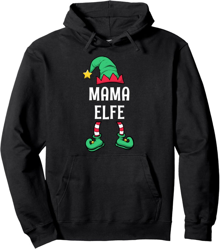 Mama Elfe Partnerlook Familien Outfit Frauen Weihnachten Pullover Hoodie