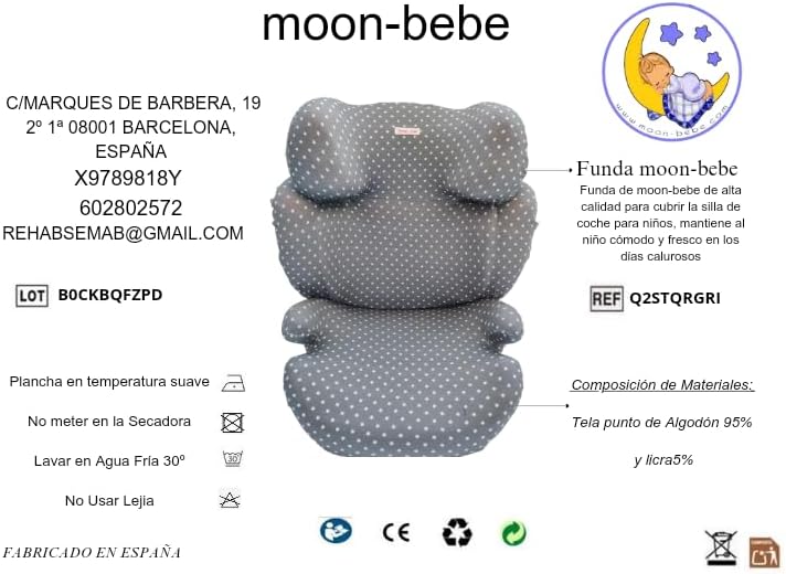 moon-bebe Bezug kompatibel mit Cybex Solution Q2 Fix, Grau, grau