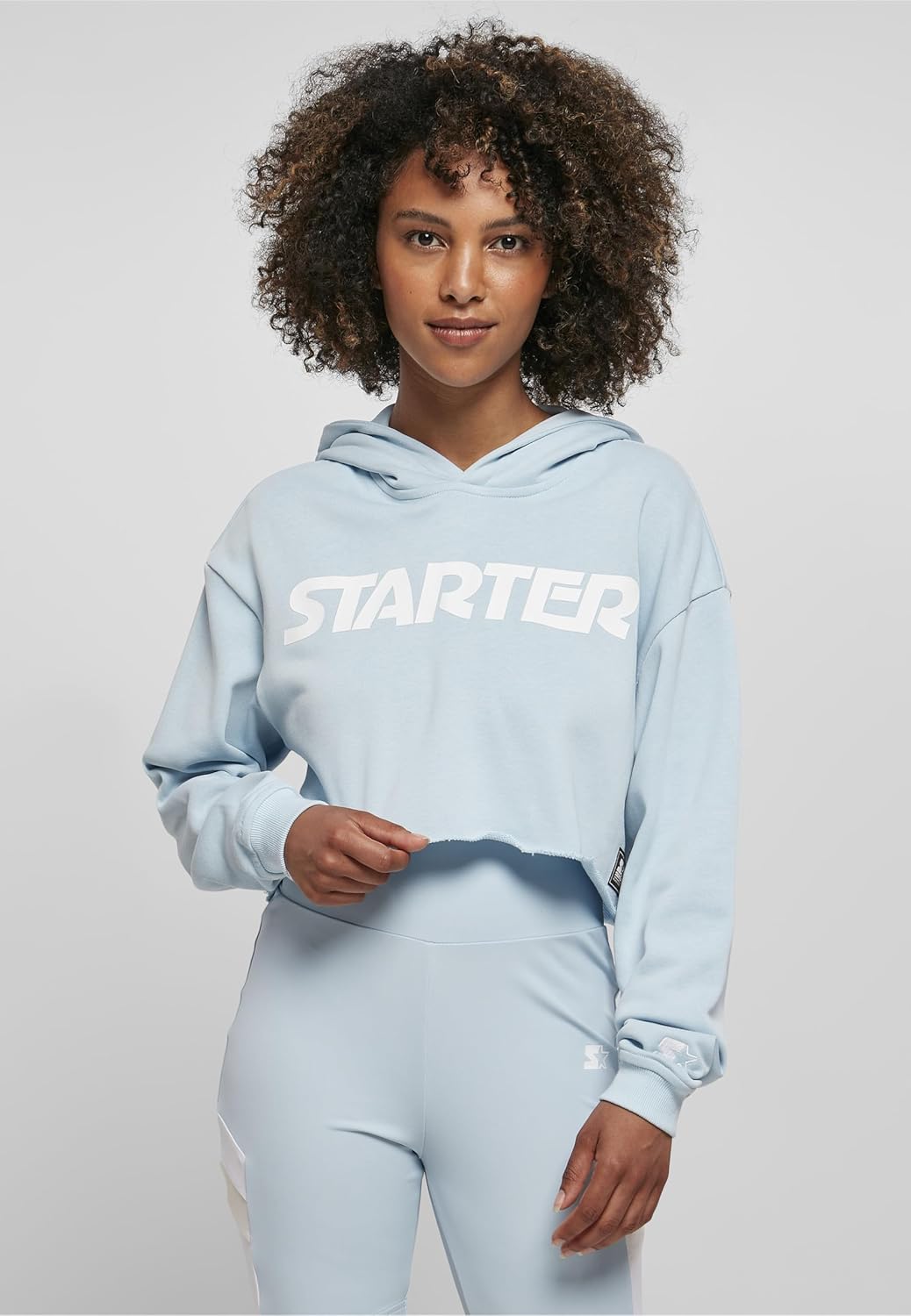 STARTER BLACK LABEL Damen Ladies Starter Cropped Hoody, Icewaterblue