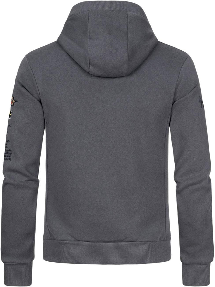 Geographical Norway Herren Gymclass Kapuzenpullover, Dunkelgrau