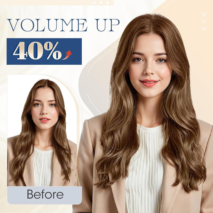 Elailite Bondings Extensions Echthaar #6 Hellbraun, 50g 40cm U Tip Hair Extensions Keratin 100 Sträh