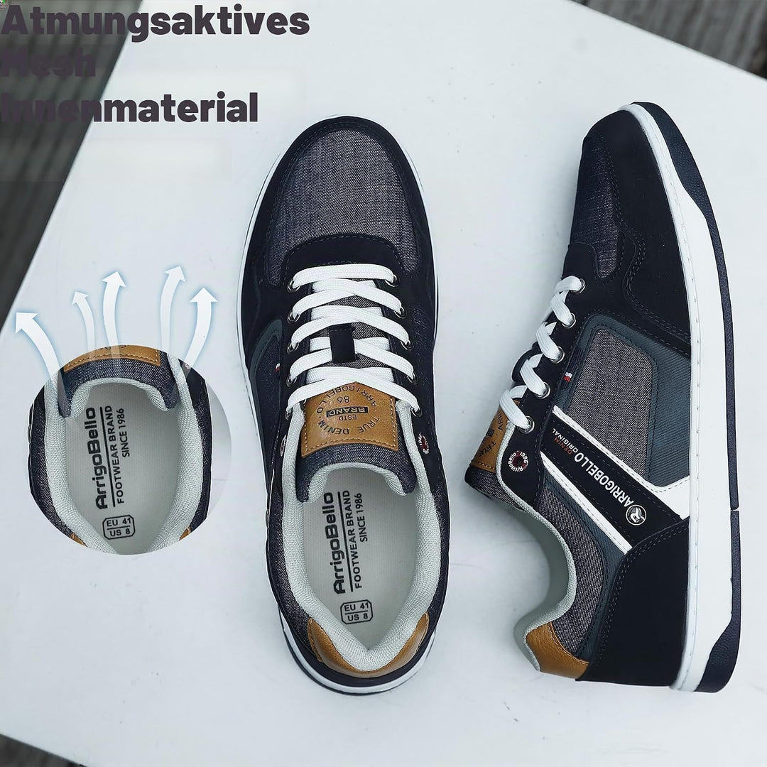 ARRIGO BELLO Freizeitschuhe Herren Sneaker PU Leder Walkingschuhe Atmungsaktive Athletic Formal Clas