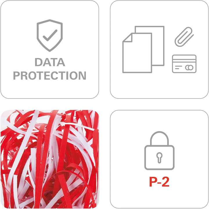 HSM SECURIO B22 Aktenvernichter, 15 Blatt, Streifenschnitt P2, Leistungsstarker Büro-Papierschredder