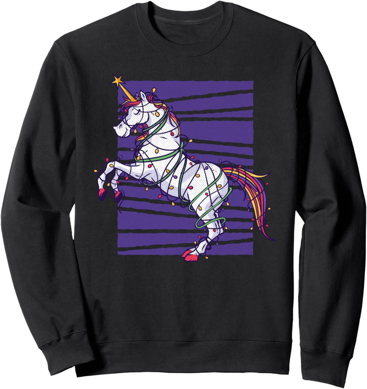 Einhorn-Weihnachtsbaum Sweatshirt
