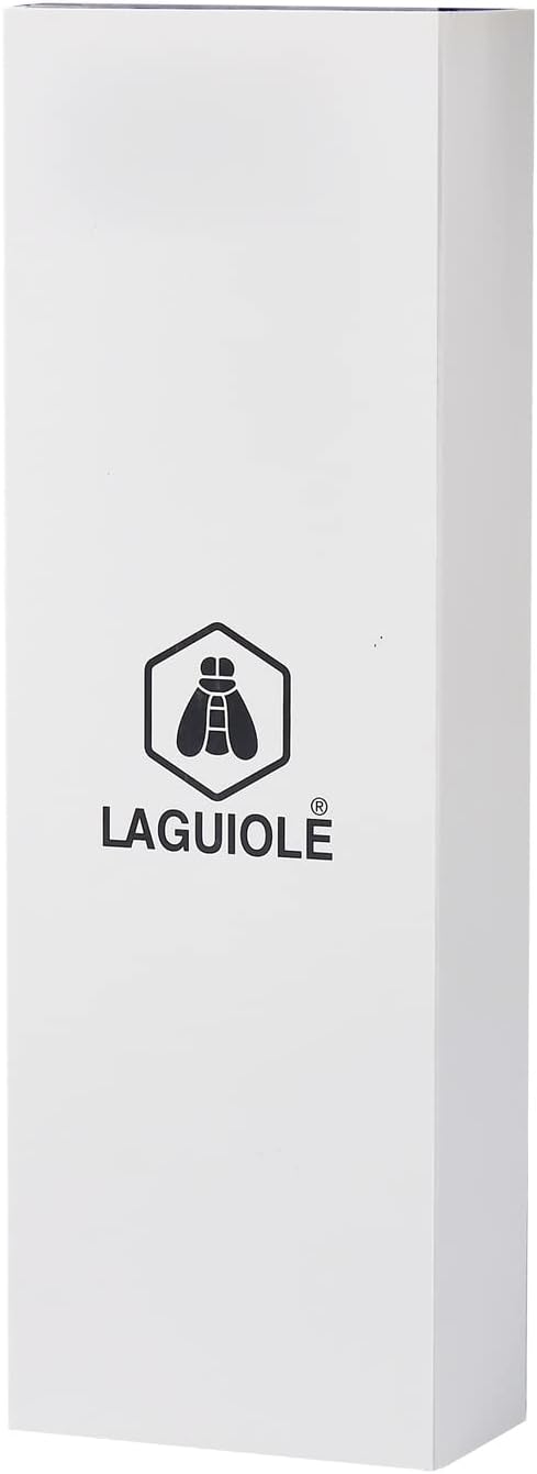 LAGUIOLE - Block von 6 Tischmessern - Kiefernholz-Block - Kunststoffgriffe