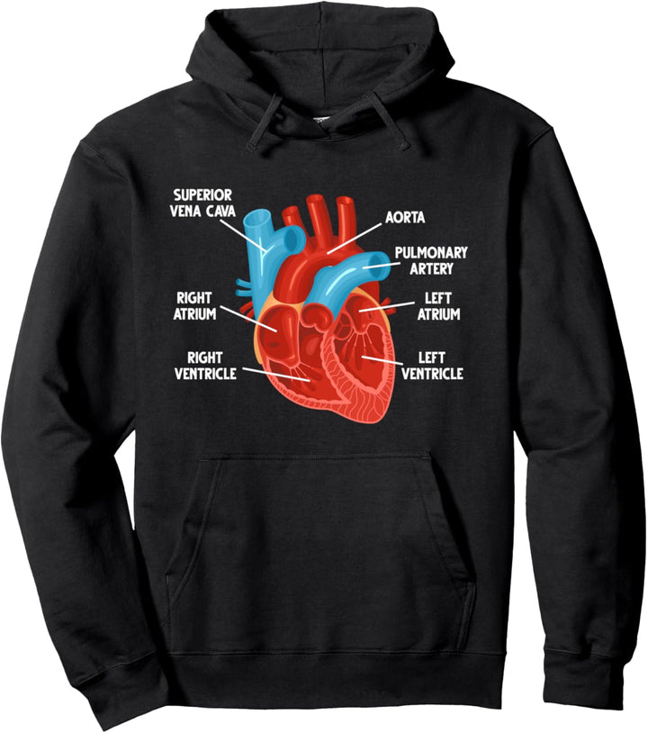 Herz Anatomie Bildung Kardiologie Pullover Hoodie