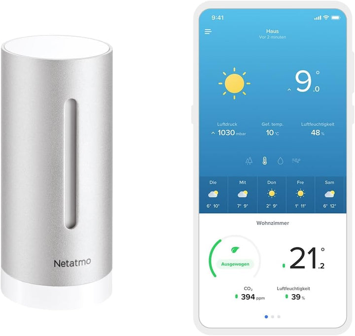 Netatmo Windmesser für Netatmo-Wetterstation, schwarz, NWA01-WW & Zusätzliches Modul für Wetterstati