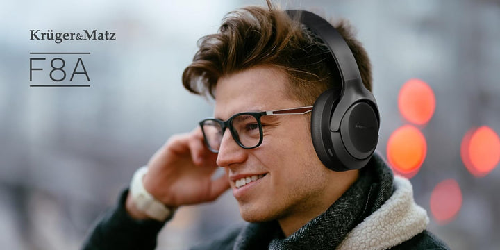 Krüger&amp;Matz Drahtlose Ohrhörer mit ANC F8A Eingebautes Bluetooth Mikrofon 5.4 Schwarz