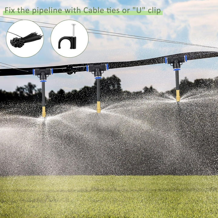 15M Quick-Connect Drip Irrigation System Kit,360° Curved Bewässerungssystem Garten,Automatische Bewä