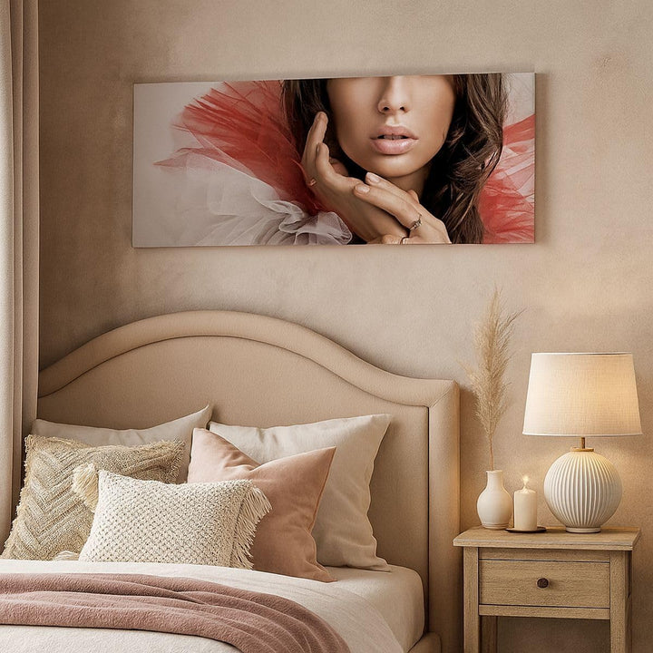 Panorama Bilder auf Leinwand 100x40cm Leinwandbild Schönheit kleid mode modell Gross Wanddeko Bild S