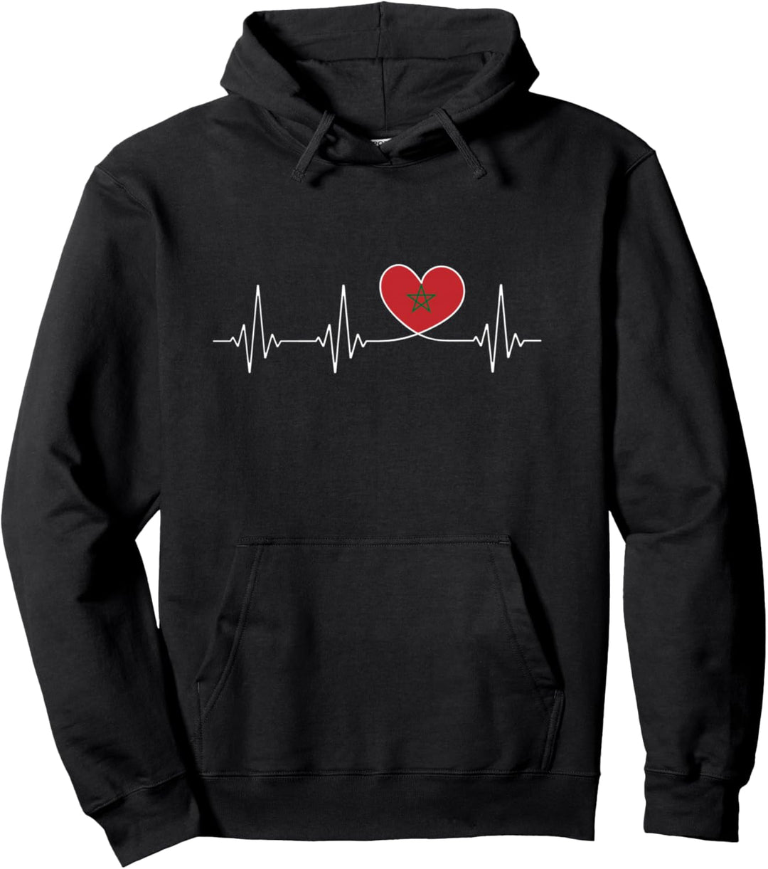 Marokko Liebe marokkanische Flagge für Marokkaner in Marokko Pullover Hoodie