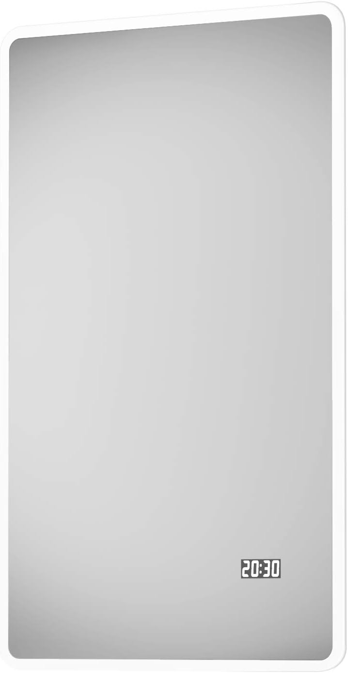 Talos Sun Badspiegel mit Beleuchtung – LED Badezimmerspiegel 45x70 cm – Wandspiegel mit LED Lichtumr