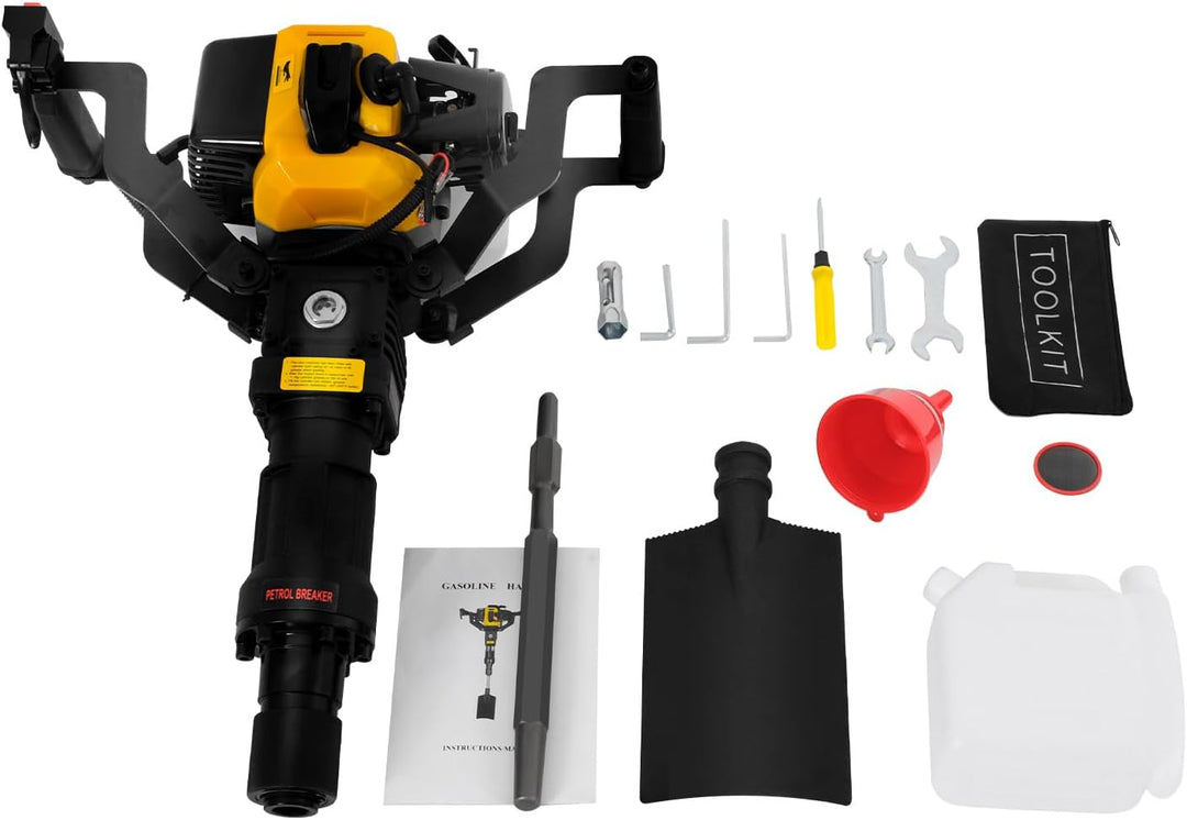 Grabenfräse Benzin 52CC 1900W Baumgraber Baumgrabmaschine Garten Baum Bagger Tragbarer Benzin Handge