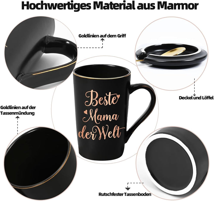 Muttertagsgeschenke für Mama, Mutter Geschenk Muttertag, Beste Mama der Welt Tasse, Geschenk für Mut