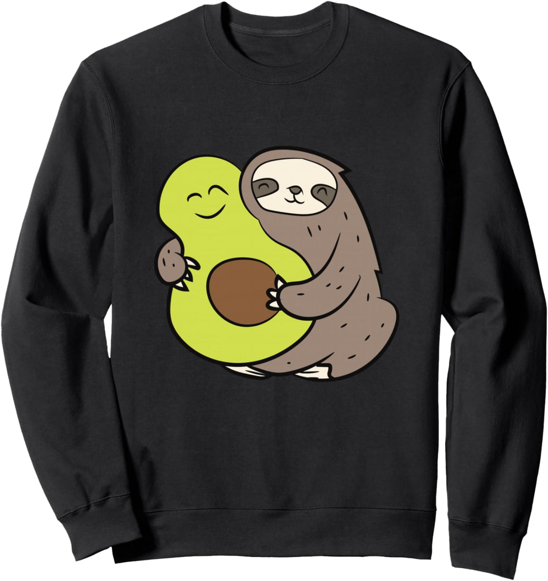 Lustige Faultiere mit Avocado Veganer Süsse Faultier-Avocado Sweatshirt
