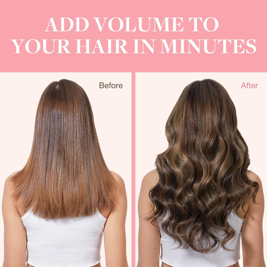 GOO GOO Clip in Extensions Echthaar, Echthaar Extensions Clip, 40cm 120g 7pcs, Clip In Haarverlänger