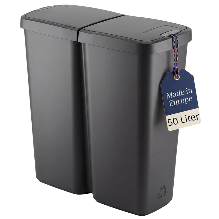 BigDean Duo Bin Mülleimer 2x25 Liter Made in Europe