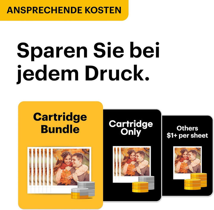 KODAK Mini 3 ERA 4PASS Mobiler Fotodrucker (7,6x7,6cm) (Schwarz, Fotodrucker + 8 Blatts) Mini 3 Foto