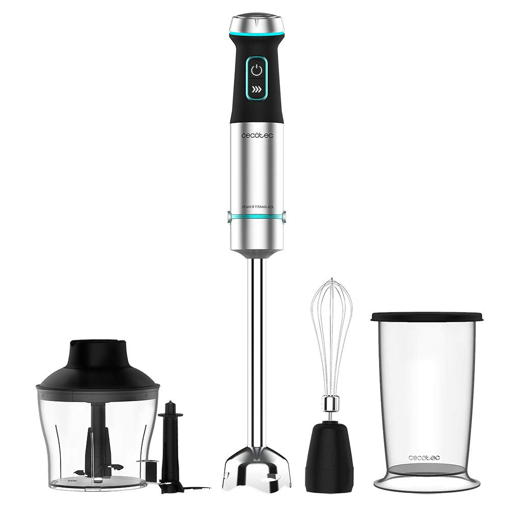 Cecotec Stabmixer Power TitanBlack 1200 XL Cream&amp;Crush. 1200 W, CrossBlades Technologie mit 4-Klinge