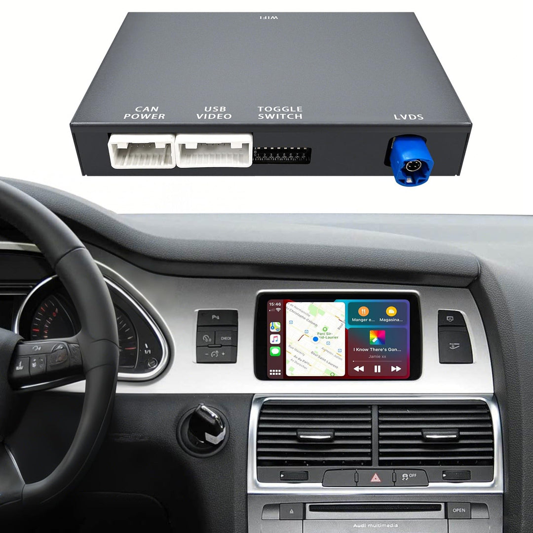 EZoneTronics Wireless CarPlay &amp; Android Auto Retrofit Kit Decoder für Audi A6/Q7 2009-2015 mit MMI 3