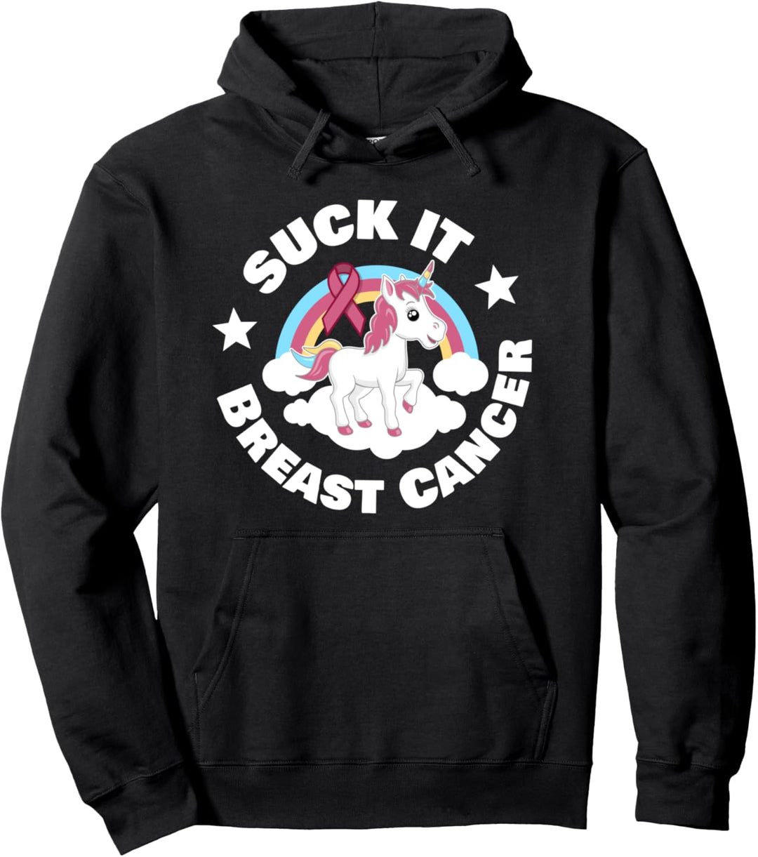 Brustkrebs Kann Mich Mal Einhorn Pullover Hoodie
