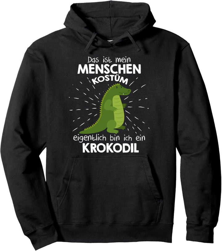 Mein Menschen Kostüm Bin ich ein Krokodil, Halloween Outfit Pullover Hoodie