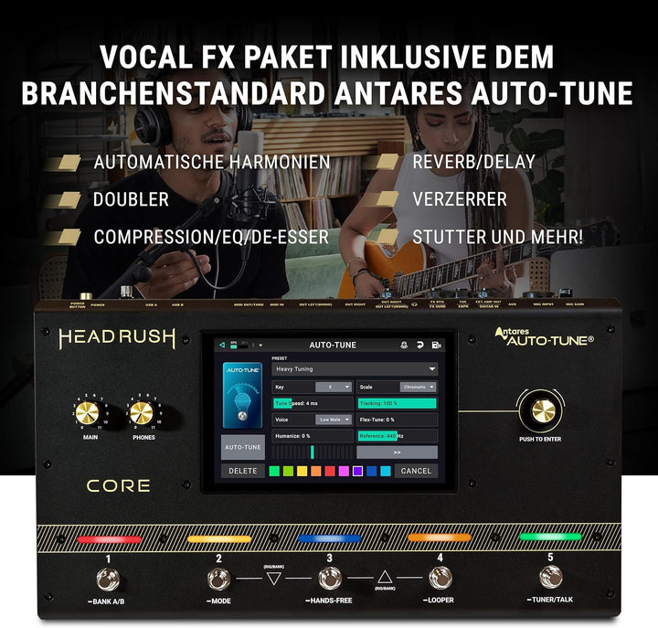 HeadRush Core - Gitarre und Vocal Multi Core Effekt Amp Modelling Prozessor mit Cloning, Looper, Ant