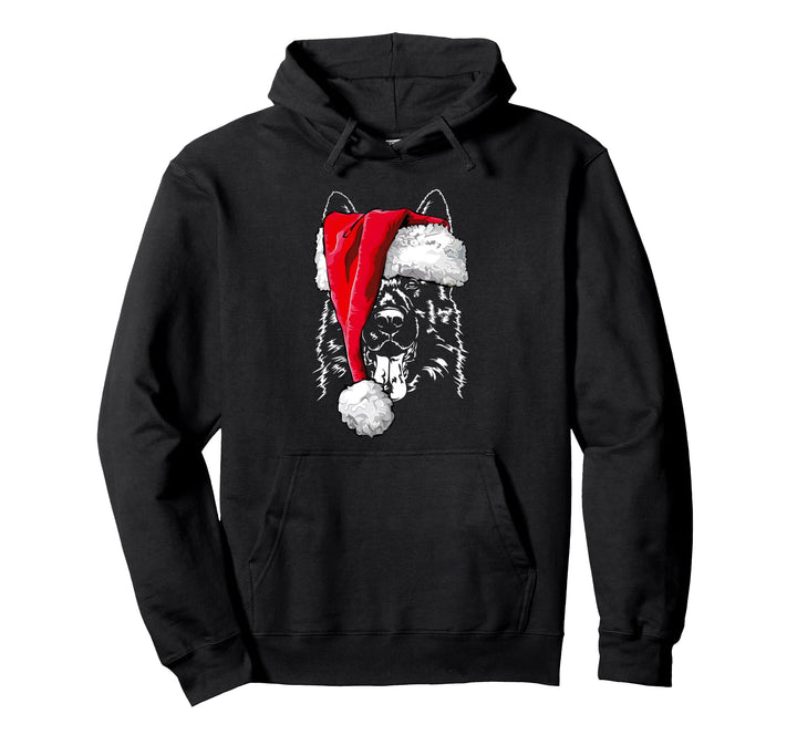 Deutscher Schäferhund Weihnachtsmann Weihnachten Hunde Pullover Hoodie