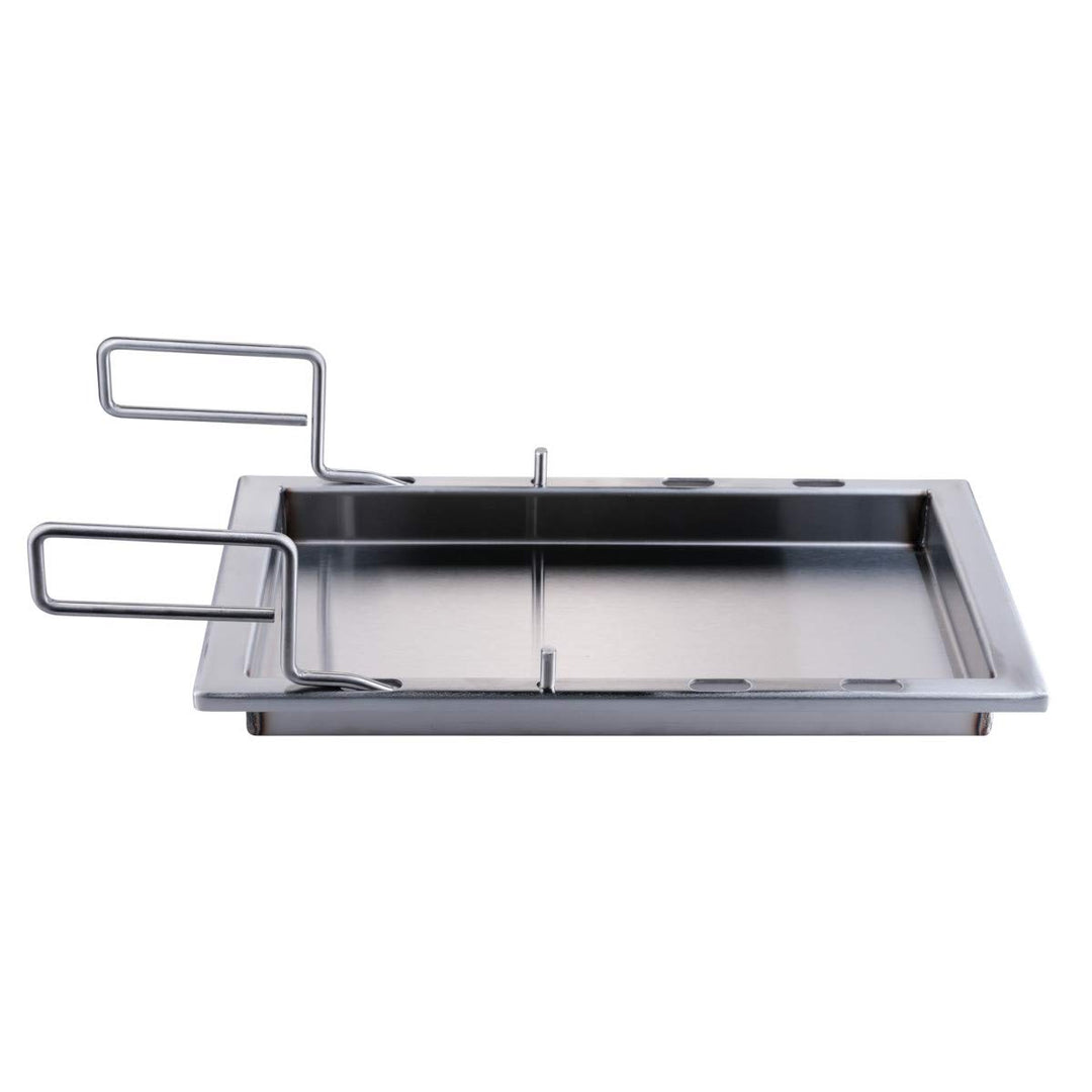 SANTOS einsetzbare Grillpfanne/Einsatzpfanne - Edelstahl Plancha - 27x36,5x4cm - Broil King Monarch