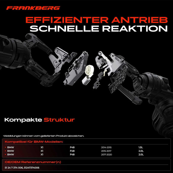 Frankberg Heckklappenschloss Kofferraum Türschloss für X1 F48 SUV 2014-2020 51247374006
