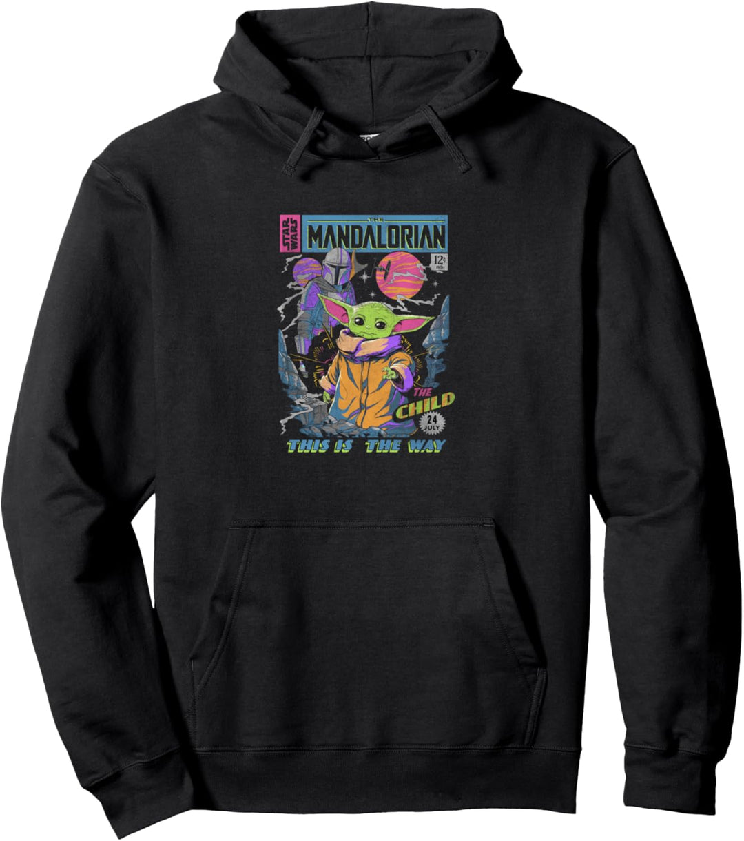 Star Wars The Mandalorian Neon Poster Pullover Hoodie
