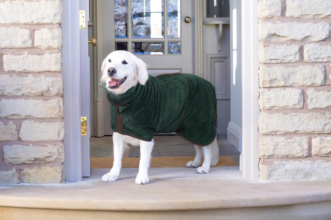 Lucky Paws® Hundebademantel – doppellagiger, Ultra-absorbierender & luxuriös weicher Bademantel Hund
