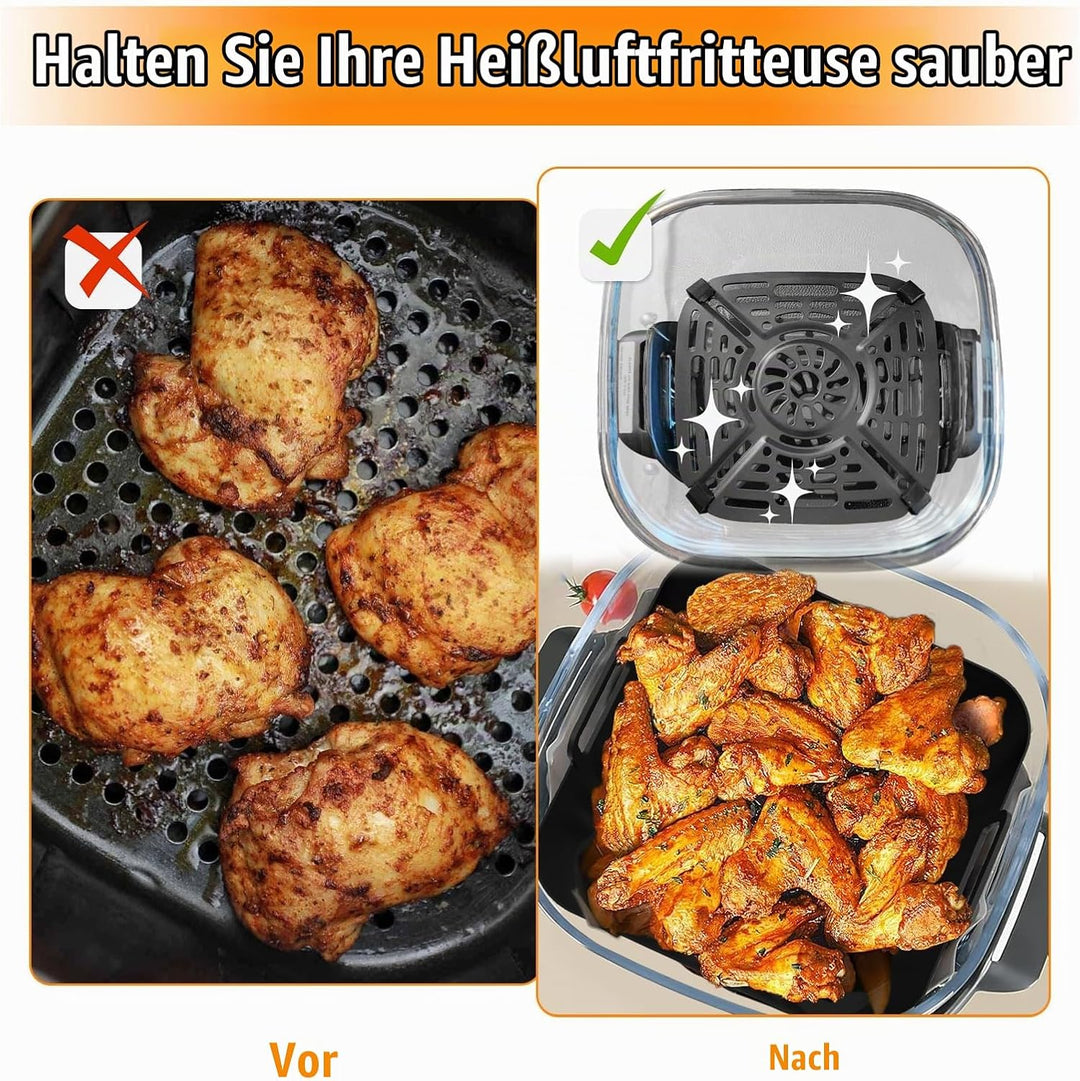 Zubehör für Ninja Crispi Air Fryer FN101 – Silikonform, Hitzebeständige Matte, Spritzschutz, Kompati