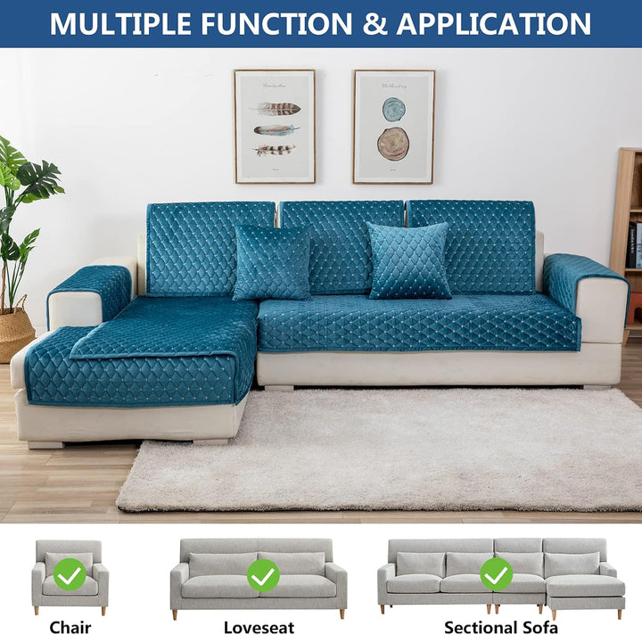 Eismodra Sofa Überzug,Sofabezug 3 Sitzer,Anti-Rutsch-Couch Überzug für L Form Sofaschoner Chaiselong