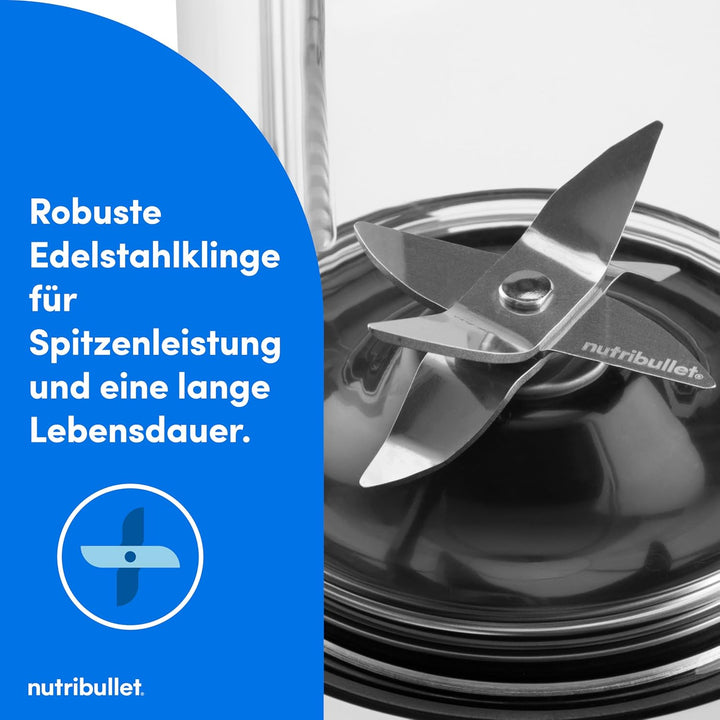 nutribullet Turbo 1000W – Mixer & Smoothie Maker mit 1000 Watt Motor, Mini Blender mit 45-Sekunden A