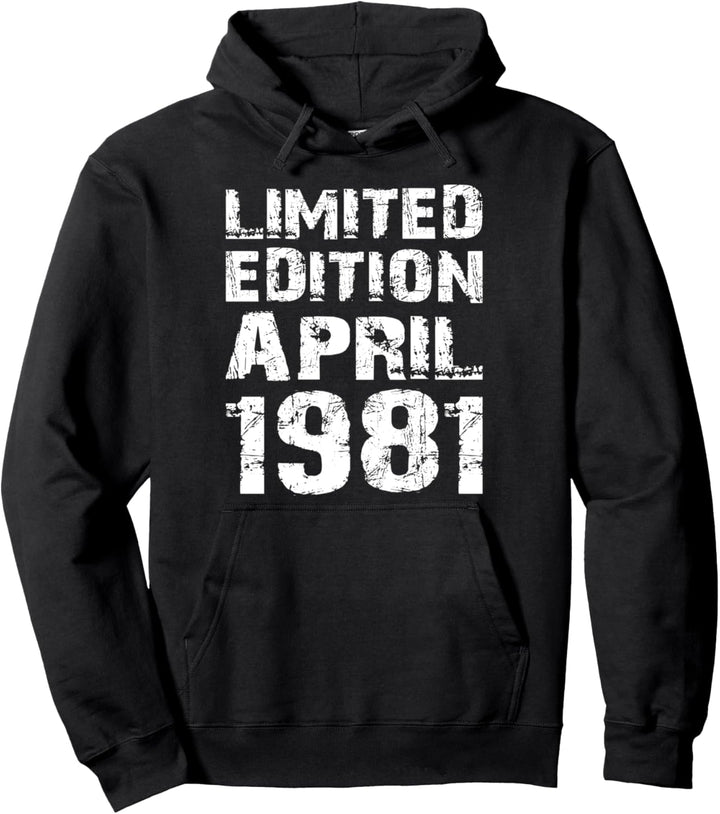 42. Geburtstag Geschenk 42 Jahre Limited Edition April 1981 Pullover Hoodie